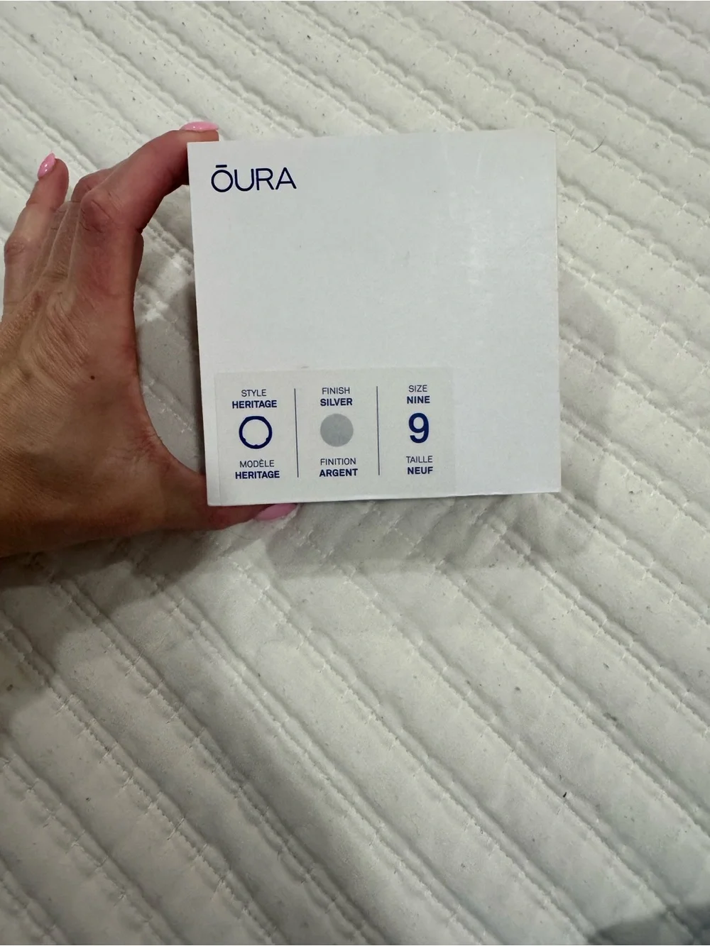 Oura Ring Size 9 Heritage Silver Magnetic Charging Dock